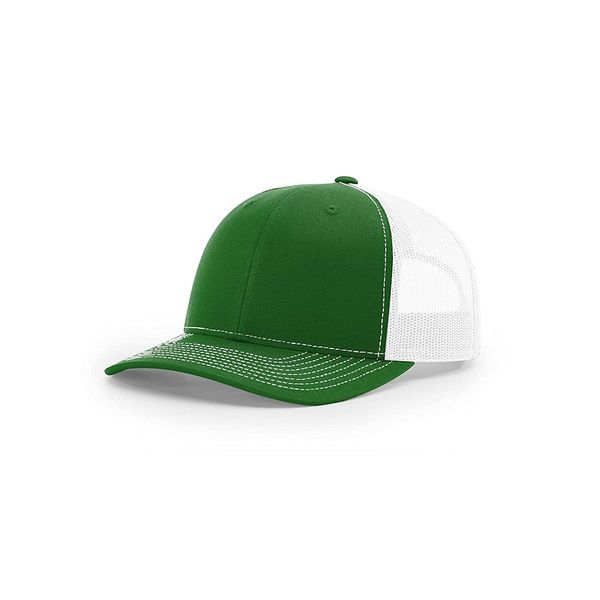 RICHARDSON Kelly/White 112 Mesh Back Trucker Cap Snapback Hat