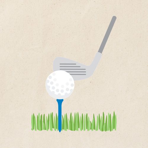 CafePress Golf Ball Iron Tote Bag Reusable Natural Beige Canvas Shopping Bag
