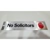 NO SOLICITORS Self Adhesive Sticker for Door Mailbox Window or Anywhere.