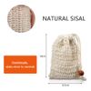 BUYGOO 20 Pack Soap Exfoliating Bag, Natural Soap Saver Hand Made Sisal Mesh Soap Bag Bar Soap Bag with Drawstring for Bath & Shower Use
