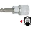 '3/8 Inch Ball Head Bit Socket 6 mm Highly Polished on Hanger