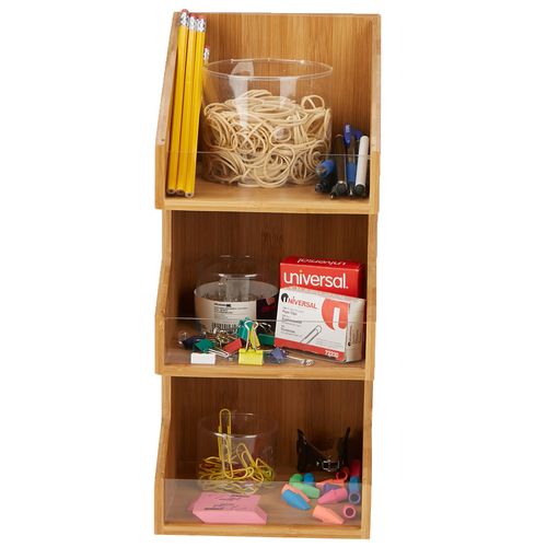 Mind Reader Coffee Condiment Station, Countertop Organizer, Coffee Bar, Rayon from Bamboo, 6.5"L x 6.5"W x 15"H, Brown