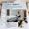 ZPECC Queen Flat Sheet Only 1 Pack, Durable White Top Bed Sheets Hypoallergenic Soft Brushed Microfiber Color-Coded Hem Threads, 90"x102"
