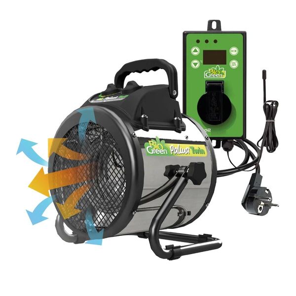 Bio-Green Palma Twin PAL Greenhouse Heater w/Thermostat, 1500W 5120BTU