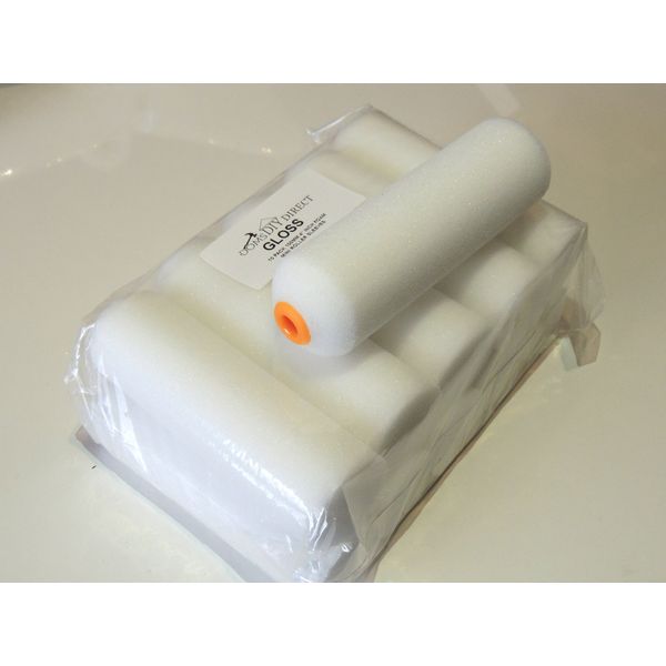 Decorators Extra Value 10 Pack 100mm 4" Inch Foam Gloss / Varnish Mini Roller sleeves