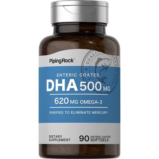 DHA Supplement | 90 Softgels | Omega 3 Supplement | Non-GMO | by Piping Rock