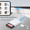 1pcs SD Card Reader for iPhone iPad,SD to USB C Adapter,USB C SD Card Reader for MicroSD/SD,2 in 1 SD/TF Camera Memory Card Compatible with iPhone/iPad/Macbook/Android Phones/Camera,Plug and Play
