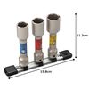 TONE HAPQF303LN Quick Fit Thin Long Foil Nut Socket Set with Protector, 3/8 inch (9.5 mm) Insert, 3 Pieces