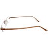 Calabria Flexie Low Profile 714 Reading Glasses&Slim Case+.75 Root Beer Brown