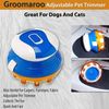 Groomaroo Adjustable Cordless Pet Trimmer massages and trims NEW