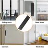 MOROBOR Self-Stick Rectangular Sliding Door Pulls, 4pcs Matte Black Aluminum Alloy Flush Pull Punch-Free Handle for Windows Cabinets (Matte Black)