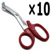 10× EMT Utility Red Scissors 5.5" Medical Paramedic First Aid Shears Tools