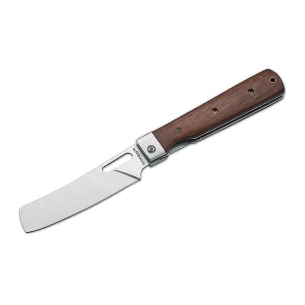 Boker Magnum Outdoor Cuisine III Pocket Knife - Folding Chef Knife with 4.72 Inch Japanese Nakiri Blade, 7Cr17MoV Steel and Tulip Wood Handle (01MB432)