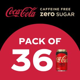  Caffeine Free Coke Zero Fridge Pack Bundle, 12 Fluid Ounce, 36  Pack : Grocery & Gourmet Food