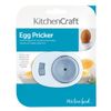 KitchenCraft Egg Pricker with Built-In Safety Lock, Plastic, White, 5.5 x 7.5 x 3 cm