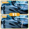 Partuto 2 Pcs 40cm Carbon Fiber Pattern Car Bumper Guard Strips - PVC Gray