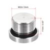 sourcing map Stainless Steel Inner Hex Head M22x1.5 Pipe Fitting Plug with Seal Ring for Terminate Pipe Ends 2Pcs