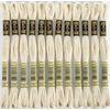 DMG Plaid Cotton Thread, Variegated for Stitching, 8 Metres 12-Pack De Off-White