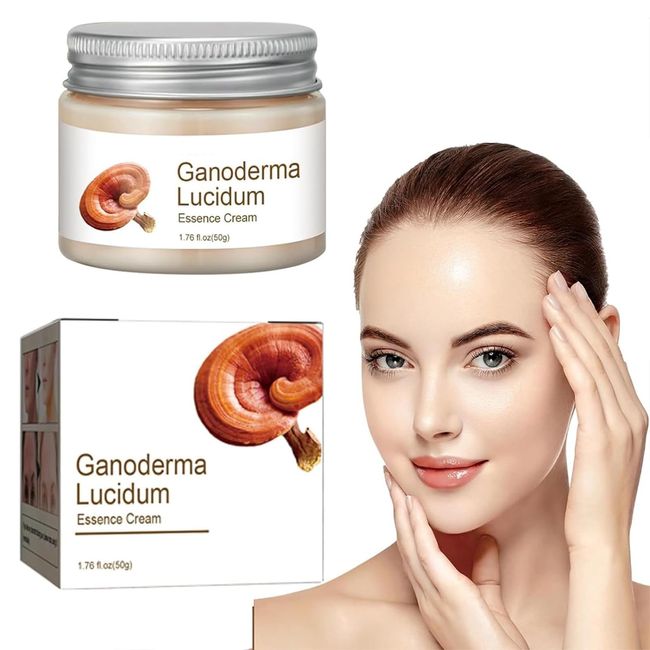 Pemarlis 50g Feuchtigkeitspflege für das Gesicht, Reich an Ganoderma lucidum Hyaluronsäure, Naturkosmetik Feuchtigkeitscreme zur Pflege trockener, Pflege und Festigkeit, Anti Aging Tagescreme