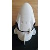 3D Printed 1/48 SpaceX Dragon 2  Capsule 6.7" White/ Black PLA Plastic