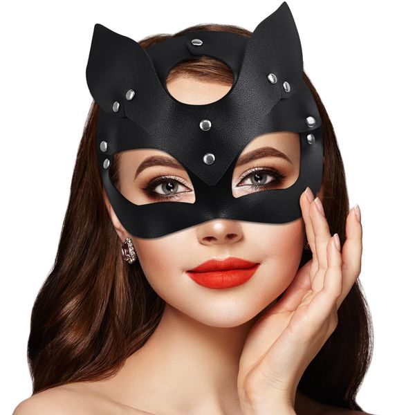 Takmor Cat woman Mask Cat Mask, Masquerade Mask for Women Halloween Mask Fox Mask for Cosplay Cocktail Valentine's Day