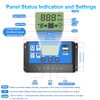 Solar Charge Controller, Topcloud 30A Solar Panel Controller 12V/24V PWM Auto Parameter Adjustable LCD Display Solar Panel Battery Regulator with Dual USB Port