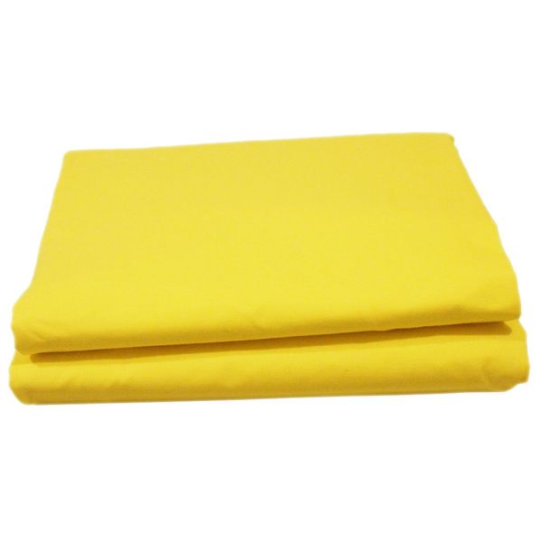 Maria Luxury Bedding & Linen Polycotton Plain Dyed Flat Sheets Bed Sheet (Single, Banana)