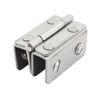 sourcingmap Shower Glass Door Adjustable Double Clamp Hinge Silver Tone 2pcs