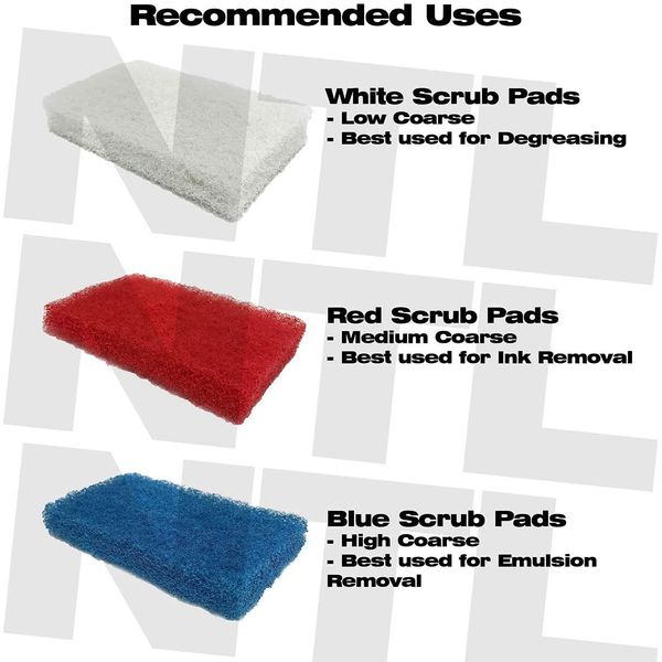 4 Pack - Nevertheless Screen Printing Scrub Brush - for Emulsion Removal