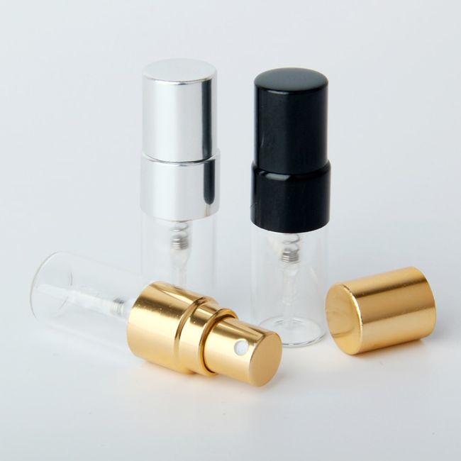 100pcs/lot 5ml Thin Glass Spray Bottle with Scale Empty Perfume Travel  Atomizer Cosmetic Container Sample Vials