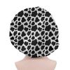 Renewold Satin Hair Bonnet for Sleeping, Sleep Cap, Elastic Comfortable Head Hair Coverings Hat Night Cap Travel Vacation Outdoor Beanie Hat Cow Print
