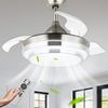 Retractable Ceiling Fan with Lights and Remote with APP Control, 3 Color Change,