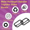 sourcing map 50Pcs Slide Buckle 1 2/7" Tri-Glide Slides Adjuster Strap Slider, Black