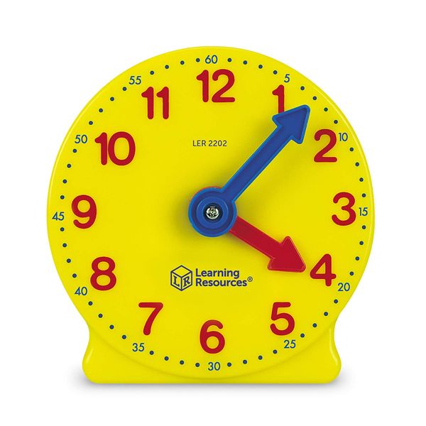 Learning Resources LER2202-1 Math Teaching Aid Learning Clock, Student Use, 3.9 inches (10 cm)