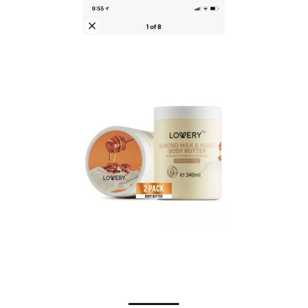 New Almond Milk & Honey Whipped Body Cream, Shea Body Butter 2 pack 23 oz Total