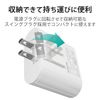 erekomu Charger AC Adapter USB Type C Folding Plug (2.1 A Output) 1.5 m