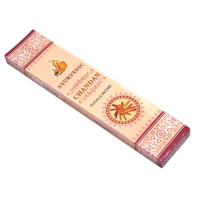 Incense Ayurvedic Chandan Incense All Natural &amp; All Handmade Incense/ASAW AYURVEDIC CHANDAN/Incense/Indian Incense/Asian Miscellaneous Goods (Post-mail delivery option available/1 postage fee will be charged for every 3 boxes)