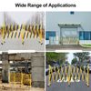 16FT Industrial Expandable Barricade Folding Security Gate with Wheels,Retrac.