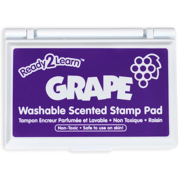 READY 2 LEARN Scented Stamp Pad - Grape - Purple - Non-Toxic - Fade Resistant - Fun Art Supplies for Kids