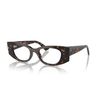 Ray-Ban Rx7327 Kat Rectangular Prescription Eyewear Frames, Havana/Demo Lens, 52 mm