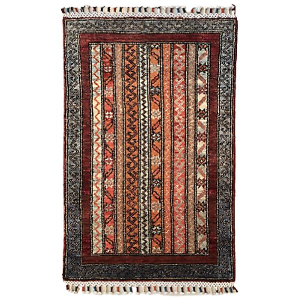 98 x 59 cm | Vintage Handmade Afghan Carpet Door Mat Small Oriental Wool Rug