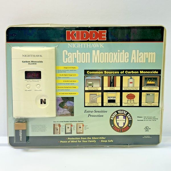 Kidde Nighthawk Carbon Monoxide Alarm Detector KN-COPP-3