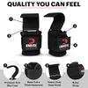 DMoose Weight Lifting Hooks (Pair), Hand Grip Support Wrist Straps for Men and Women, 8 mm Thick Padded Neoprene, Deadlift, Powerlifting, Pull up bar, Liftups, Shrugs