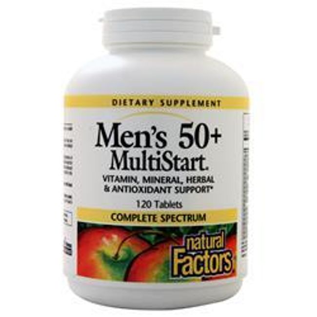 NATURAL FACTORS Men&#39;s 50+ Multi-Start 120 Tablets