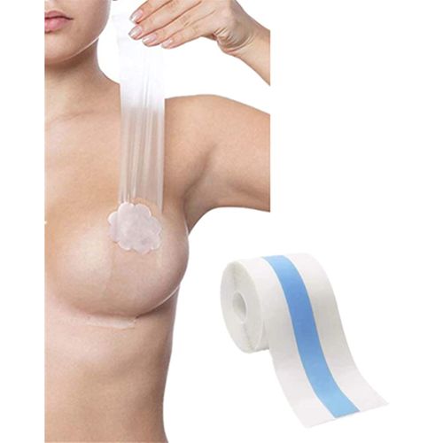 Invisible Bob Tape Breast Lift Tape Self Adhesive Body Tape Bra for Chest Boobs Lifting Push up Backless Bra Support Tape (Transparent)