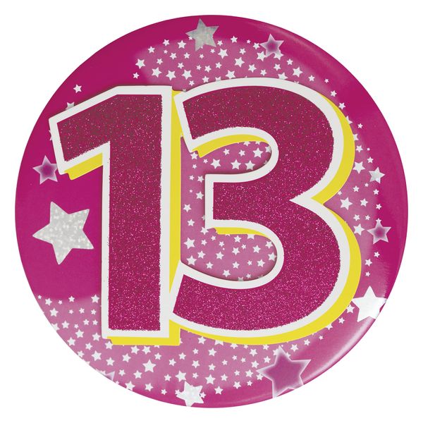 Hippo 18612-13GC Badge, Pink