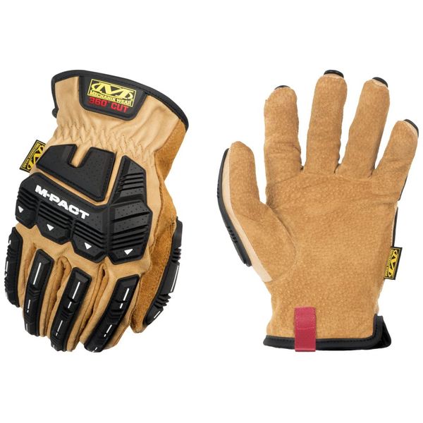 Mechanix Wear: Durahide M-Pact Driver F9-360 Leather Work Gloves: All Around A9 Cut Resistance, Abrasion Resistance, Impact Protection (X-Large, Brown)