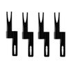 4 Pcs 2 in 1 Eyebrow Pencil Sharpener, Duckbill-Shape Eyebrow Sharpener Auxiliary Tool (Black)