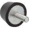 KIPP Control Panels | Standard Elements K0575.02501755.20 K0575 Rubber Buffer Black