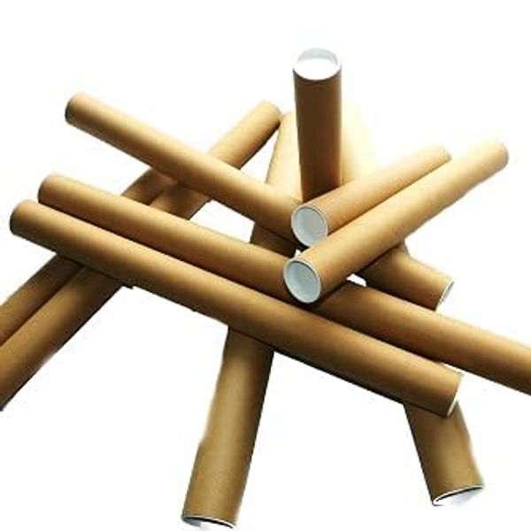 10 x A2 Postal Tubes - 460x50mm (18x2") + End Caps
